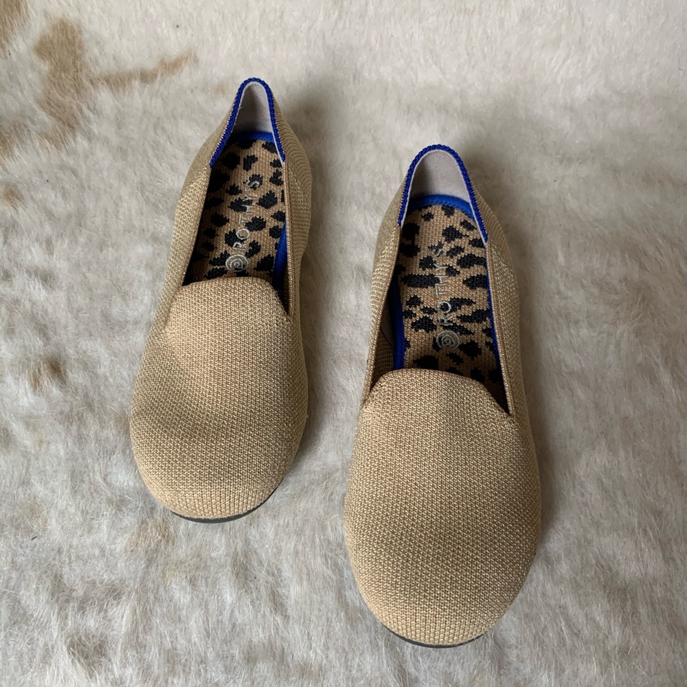 Gold Round Toe Rothys